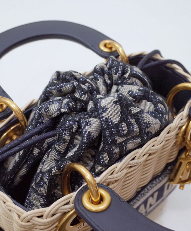 Christian Dior Mini Lady Dior Bag Dark Blue